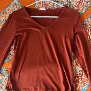 olivia rae burnt orange long sleeve